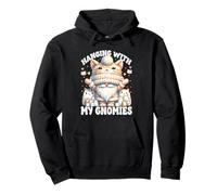 Cat Lover Gnome Graphic For Cat Mom Hanging With My Gnomies Felpa con Cappuccio