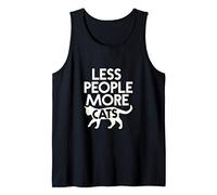 Cat Lover Less People more cats Cat Mom T Shirt Canotta