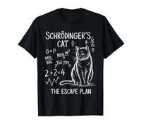 Cat Lover Schrodinger's Cat Escape Plan Physics Science Maglietta