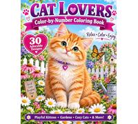 Cat Lovers: Color-by-Number Coloring Book