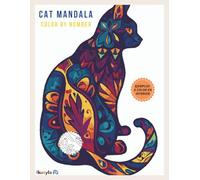 Cat Mandala Color by Number: Libro de Colorear por Números para Adultos: Diseños Vibrantes y Relajantes de Gatos Mandala