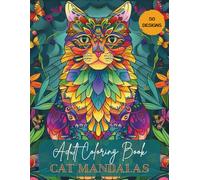 Cat Mandalas: Adult Coloring Book for Relaxation and Stress Relief