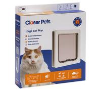 Cat Mate Porta per Gatti 221W Grande Bianco, 4-Wege-Verschluss, Gatti, 235x252mm