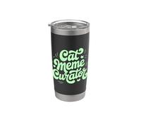 Cat Meme Curatore Bicchiere termico in acciaio inox doppia parete