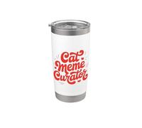 Cat Meme Curatore Bicchiere termico in acciaio inox doppia parete