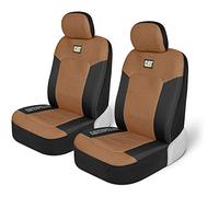 CAT® MeshFlex - Coprisedili per auto, camion e SUV, 2 pezzi, colore: beige, coprisedili per sedili anteriori e camion, con comodo schienale in rete, coprisedili per interni auto