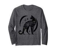 Cat Midcentury Mid Century Retro Atomic Age Space Modern Maglia a Manica