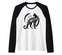 Cat Midcentury Mid Century Retro Atomic Age Space Modern Maglia con Maniche Raglan