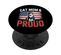 Cat Mom And Proud PopSockets PopGrip Adesivo