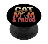 Cat Mom And Proud PopSockets PopGrip Adesivo