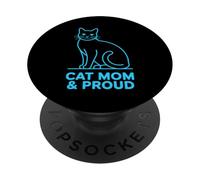 Cat Mom And Proud PopSockets PopGrip Adesivo