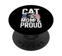 Cat Mom And Proud PopSockets PopGrip Adesivo