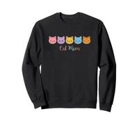 Cat Mom Cute Kawaii Cat Face Cat Lover Cute Cat Mom Felpa
