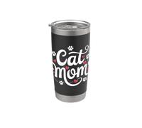 Cat Mom Cute Kitten Mother Donna Bicchiere termico in acciaio inox doppia parete