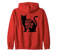Cat Mom Life Felpa con Cappuccio