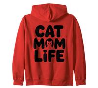 Cat Mom Life Felpa con Cappuccio