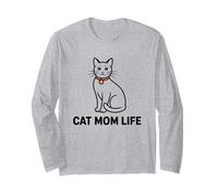 Cat Mom Life Maglia a Manica