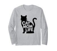 Cat Mom Life Maglia a Manica