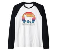 Cat Mom Life Maglia con Maniche Raglan