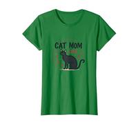 Cat Mom Life: Zampa Stravagante dell'amante dei felini, Gatto Maglietta, Donna, Verde Mela, L