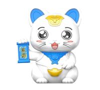 Cat Money Bank, Cartoon Coin Box, 5,91 x 3,94 x 7,48 pollici Kids Piggy Bank, Good Luck Wealth Symbol, Funny Desktop Decoration, Red Ceramic for Children, New Year, Home Decor