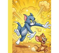 Cat & Mouse Chasing & Surfing Adventure Composition Notebook: Funny Cartoon Animal Journal with 100 Blank Unruled Pages for Writing, Sketching, Doodling, and Creative Ideas