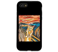 Cat Mouse The Scream Parodia Meme - Divertente gatto Art Lover Custodia per iPhone SE (2020) / 7 / 8