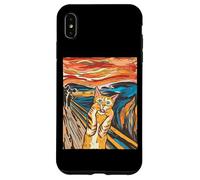 Cat Mouse The Scream Parodia Meme - Divertente gatto Art Lover Custodia per iPhone XS Max