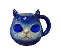 Cat Mug, Geode Crystal Coffee Cup, Cute Animal Design, Hot and Cold Drink Safe, Decorative Mineral Style for Home Use, Birthday Gifting, Kitchen Display, Beverage Enjoyment, Multicolor