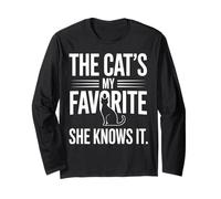 Cat My Favorite Child Cute Feline Lover Pet Owner Humor Maglia a Manica