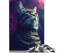 Cat Night Galaxy Puzzle Impossibili 1000 Pezzi Decorazione Per La Casa. Rilassamento E Intelligence Per Adulti E Ragazzi Da 14 Anni 1000pcs (38x26cm)