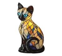 Cat Night Lamp - Resin Vintage 3D LED Light, Decorative Animal Table Ornament, Artistic Ambient Illumination Piece, Classic Home Decor Accessory | Desktop Mantel Usage, Holiday Party Arrangement