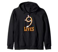 Cat Nine Lives - Sciarpa con Orecchie di Gatto Felpa con Cappuccio