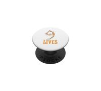 Cat Nine Lives - Sciarpa con orecchie di gatto PopSockets PopGrip Adesivo