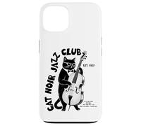 Cat Noir Jazz Club Contrabbasso vintage Custodia per iPhone 13