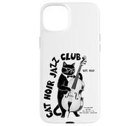 Cat Noir Jazz Club Contrabbasso vintage Custodia per iPhone 15 Plus