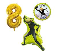 Cat Noir - Set di palloncini con numero dorato, 8 pezzi, adatto a elio, decorazione per feste di compleanno, festa a tema, palloncini