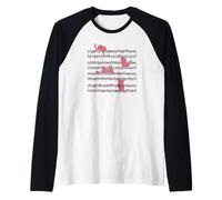 Cat Note Musicali - Funny Cat Maglia con Maniche Raglan