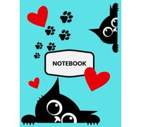 Cat Notebook: Journal, 200 Pages, 8x10 inches, Lined White Paper, For Writing, Work, Study, Diary, School, Passwords, and Daily To-Do Lists, Cute, Teen Gift