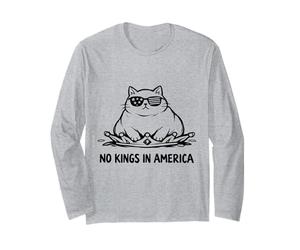 Cat Obese No Kings in America Protesta Maglia a Manica