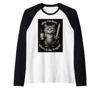 Cat Ok, Sono Qui dov'è Il Drago Maglia con Maniche Raglan