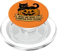 Cat on Pumpkin svegliami quando è la stagione delle zucche PopSockets PopGrip per MagSafe