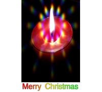 Cat O'nine Tails 16x9 Widescreen TV: Greeting Card: Merry Chritmas