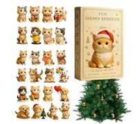 Cat Ornament - Acrylic, 10.24x7.09x0.98in Cat Countdown Calendar 24-Day Advent Decoration | Reusable Festive Display Holiday Countdown, Pet Lover Decor For Living Room, Family Gathering, Party