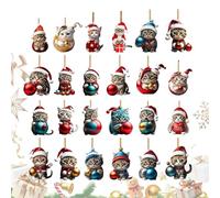 Cat Ornament Christmas Avvent, Cat Avvent Calendars 2025, Giocattoli Per Bambole Di Gatti, Calendario 'avvento Decorazione Natalizia Per La Parete Della Finestra Albero Porta