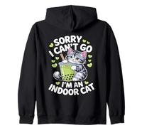 Cat Owners Introverts Sorry I Cant Go Im An Indoor Cat Felpa con Cappuccio