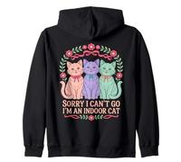 Cat Owners Introverts Sorry I Can't Go I'm An Indoor Cat Felpa con Cappuccio