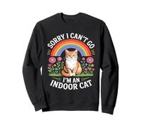 Cat Owners Playful Humor Sorry I Cant Go Im An Indoor Cat Felpa