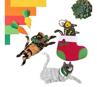 Cat Paper Doll Kit - Fun Flexible Posable Bulldog Decor | Animal Figure Paper Craft Set For Desktop, School, Home, Party, Hobby, Halloween, Holiday, Birthday, And Dormitory Decoration