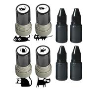 Cat Pattern Ink Stamp, Diy Craft Crafting System, Self Inking Kitten Stamp, Printing Tool for Scrapbooking, Card Making, Planner, Diary, Notebook, School Classroom, Teachers, Students and Cat Lovers